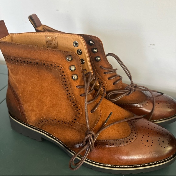 Brown Leather Brogue Boots main image 5